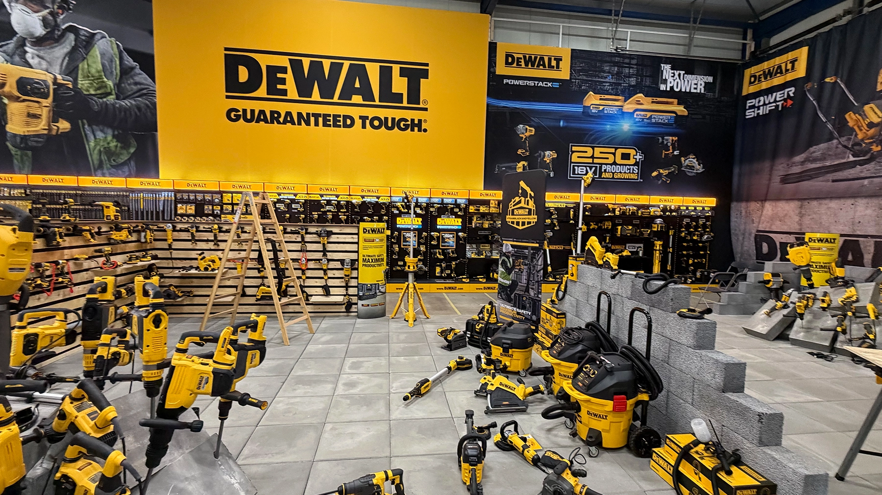 DEWALT event audience watching a product demonstration